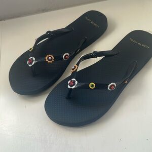 Tory Burch Navy Flip Flops